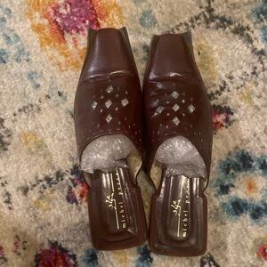 Vintage unique slides mules